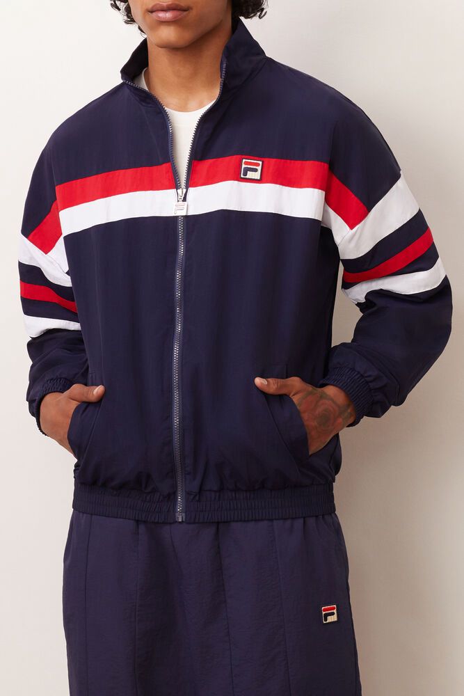 Fila Tyrell Wind Jacket Navy - Mens - 41895KGWF